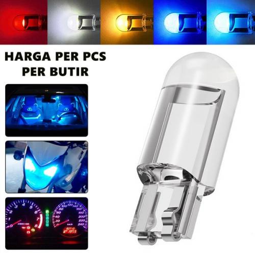 Cuci Gudang Lampu LED Motor Mobil T10 Resin Full Kaca 360 Lampu Senja Sein Terang