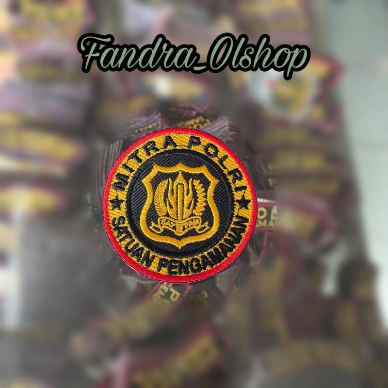 Badge Bordiran Logo Mitra Polri (SATPAM / SECURITY). Kualitas barang terbaik 