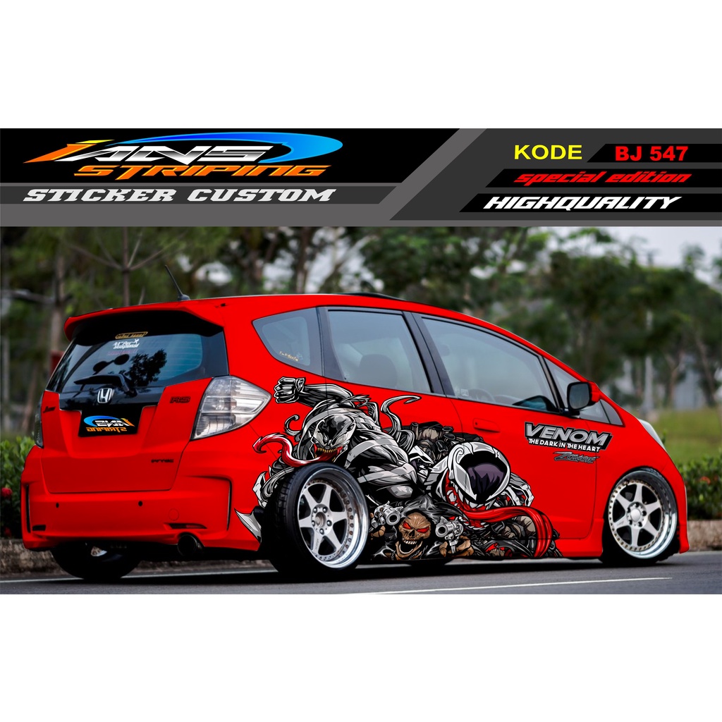 DECAL STIKER MOBIL JAZZ SIGRA BRIO YARIS SEDAN / STICKER SAMPING MOBIL / STICKER VARIASI MOBIL