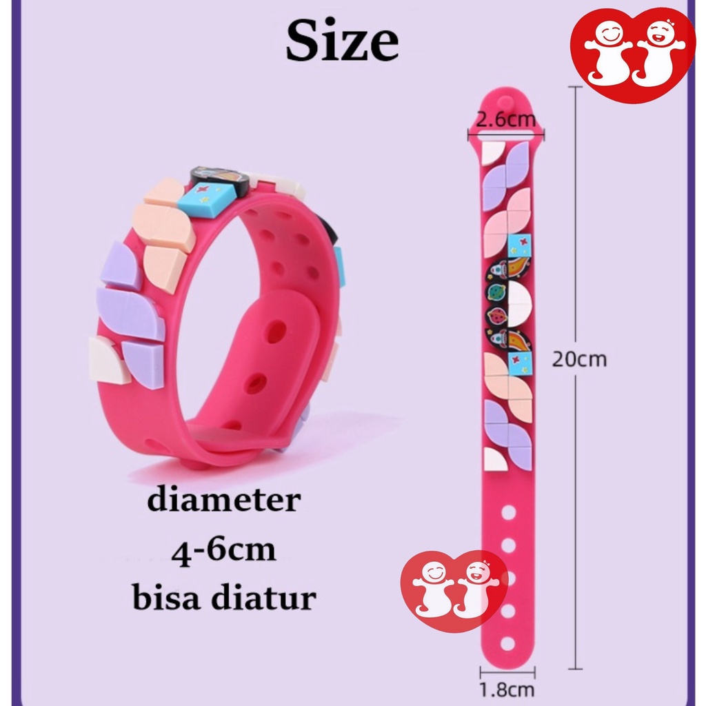 Gelang Lego Dots Bracellet Bricks Blok Mainan Gelang Lego Anak Balok Puzzle