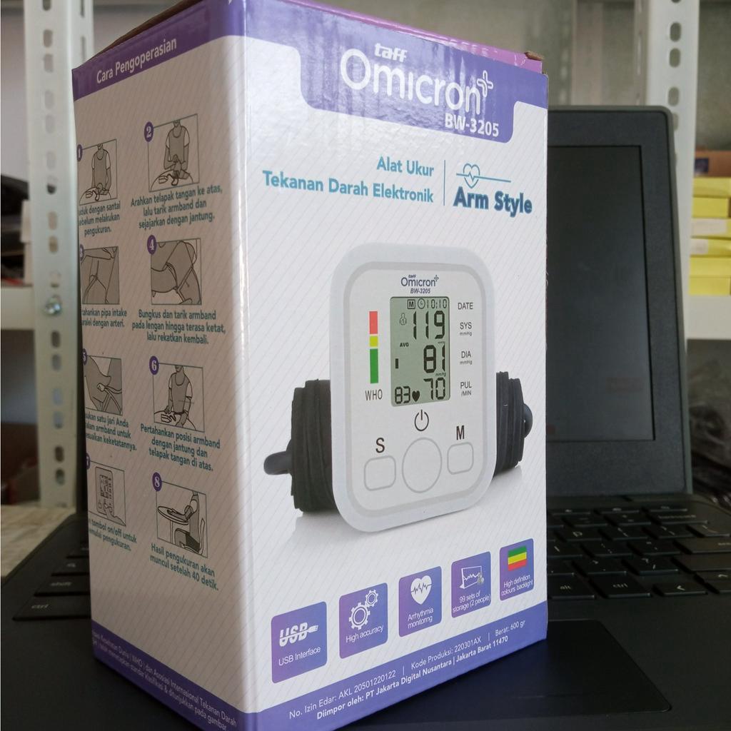 Alat Tensi Taff Omicron BW3025 Pengukur Tekanan Darah  / Tensi Darah Tensimeter Digital Original mirip RAK 283 B869 Taff Omicron BW3025