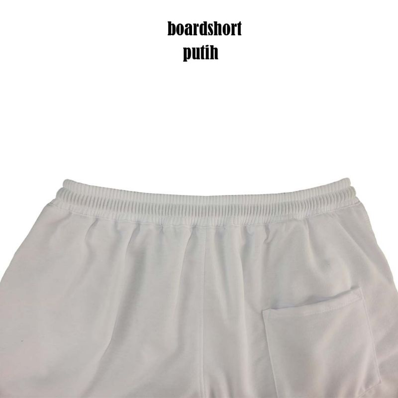 boarshort/boxer/pria/wanita/unisex/putih