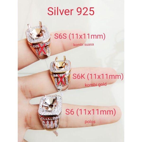 Ring Cincin Emban Perak Hongkong / Silver 925 / Model S6