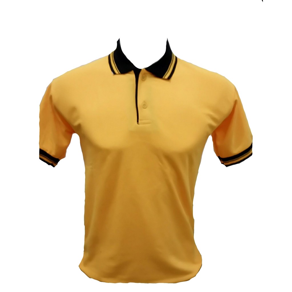  Kaos  Kerah  Kombinasi  warna  KUNING polo polos kerah  