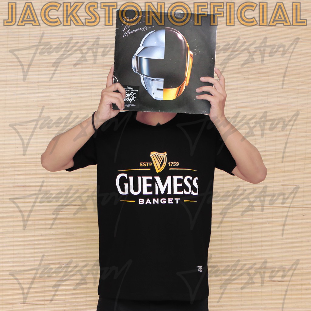 TANYA STOCK DAHULU .GUINNESS Gemes Kaos Plesetan Jackston Humor Beer Pria Branded Stoner Lawak Urba