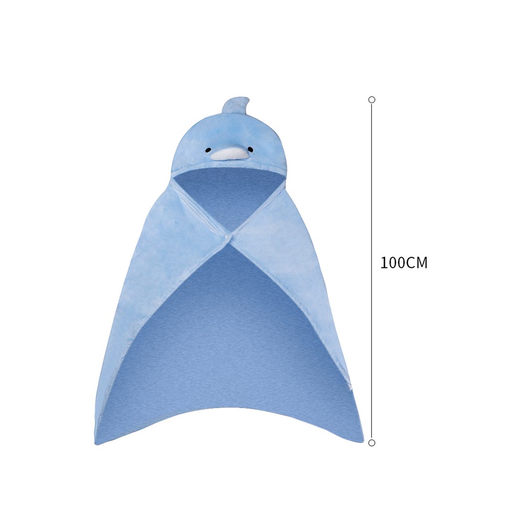Miniso Official Selimut Hoodie Binatang Lucu Hooded Leisure Blanket Selimut Topi Karakter Fleece-6