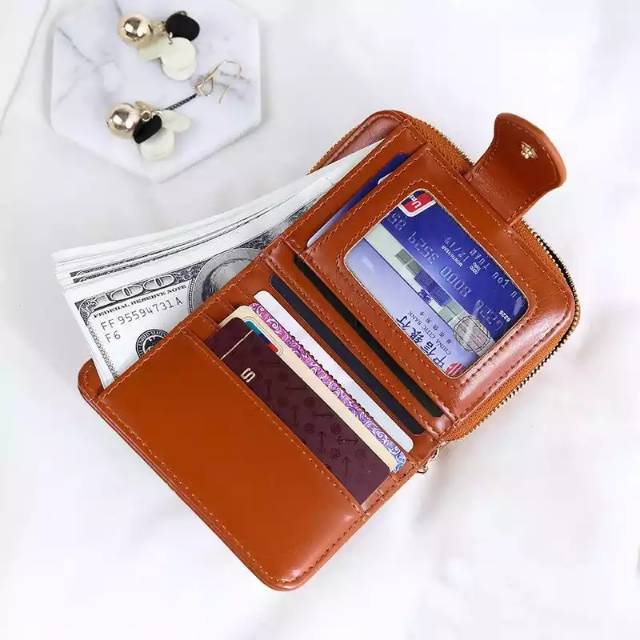 Dompet Abg Murah H5002 Dompet Wanita Purse Wallet Fashion Korean Style Hengsheng - Biru Hitam Coklat