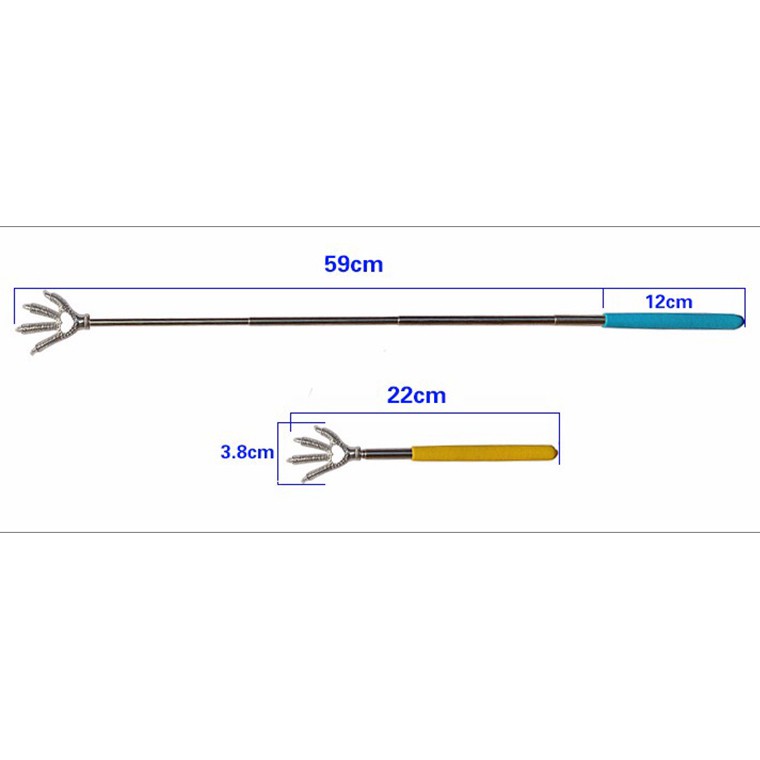 【GOGOMART】Alat Garuk Penggaruk Punggung Telescopic Stainless Steel