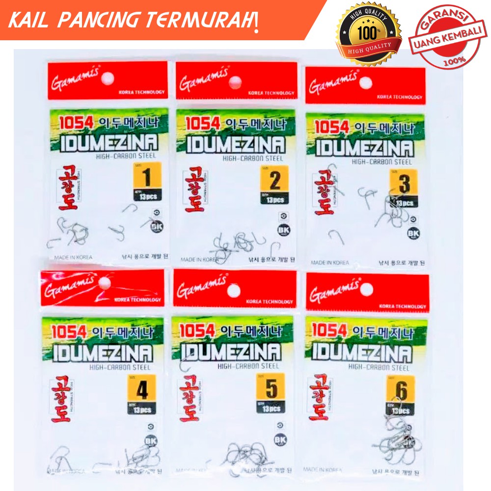 KAIL PANCING SET HIGH CARBON STEEL BAJA GAMAMIS IDUMEZINA ukuran KECIL dan Besar COD