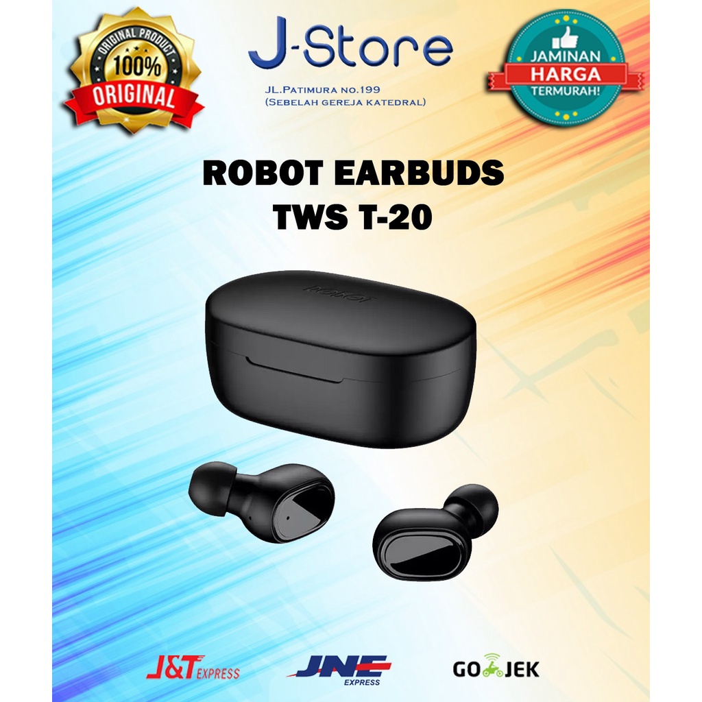TWS Robot Wireless Earphone T20 Original Garansi Resmi