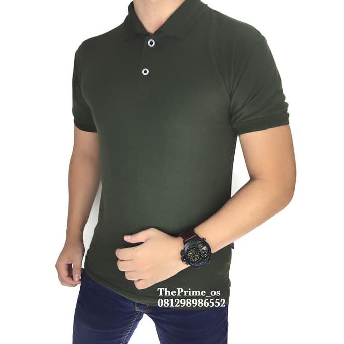 promo kaos polo shirt , polo shirt pria , kaos polo hijau army terbaru