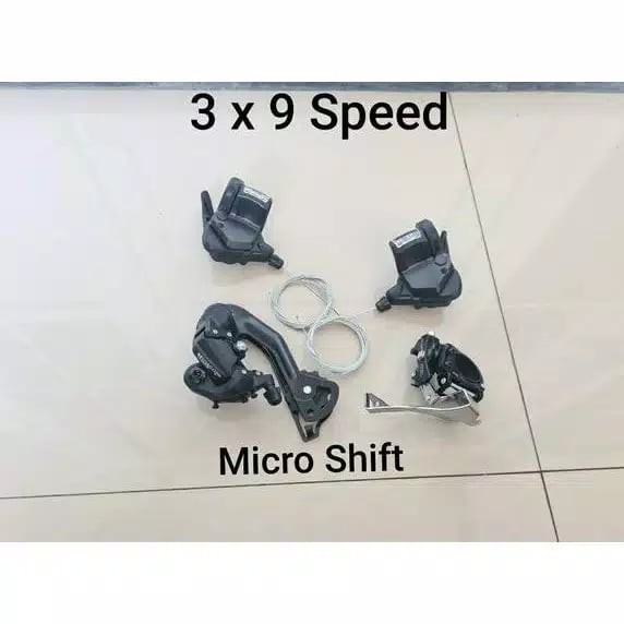 PROMO !! Mini Groupset 3 x 9 Speed Micro Shift . Fd Rd Shifter 9sp sp .. bkn shimano tourney altus