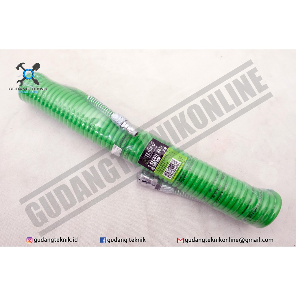 Selang Recoil 9 Meter Tekiro / Selang Kompresor / Recoil Hose 9 M Tekiro