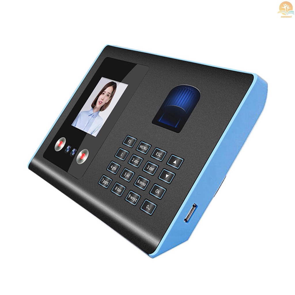 Intelligent Attendance Machine Face Fingerprint Password Recognition Mix Biometric Time Clock for Employees with Voice Broadcast Function Support Multi-language