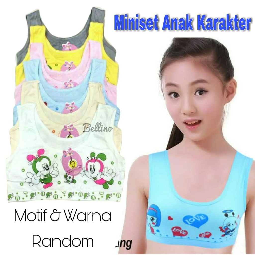 Miniset Anak Karakter Murah Allsize Mini set Anak Remaja Pakaian Dalam Anak Perempuan Murah Bh Anak