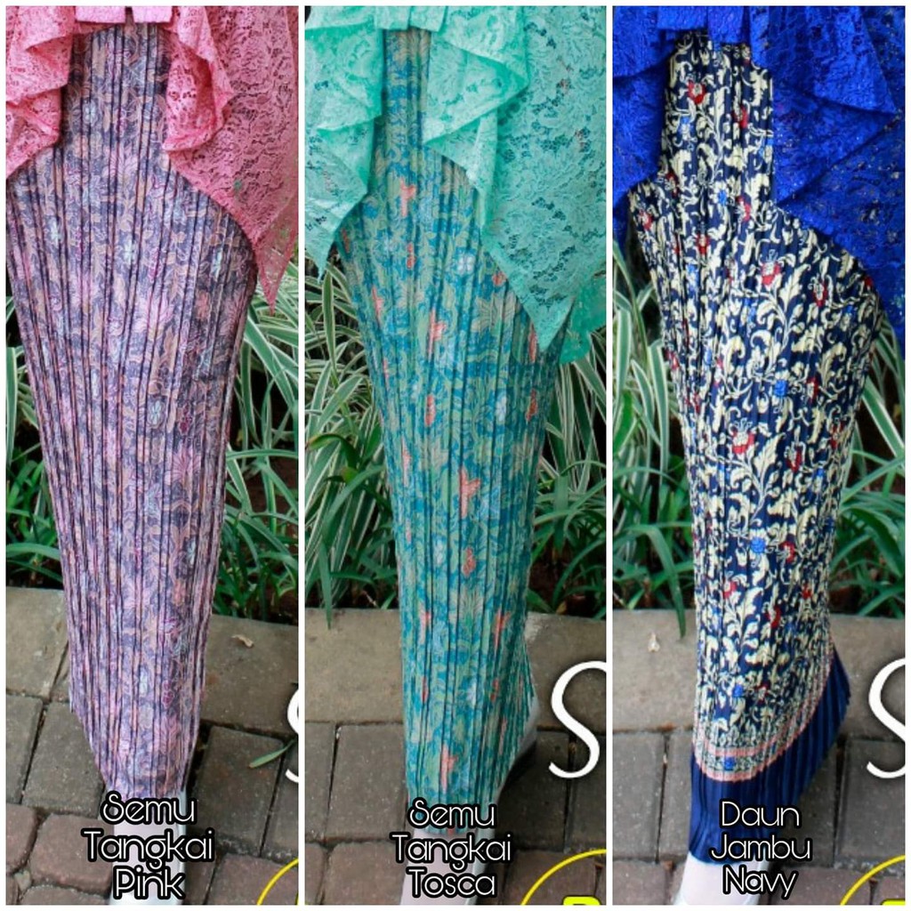Jual Part 3 Rok Plisket Batik | Rok Prisket | Rok Kebaya | Rok Plisket