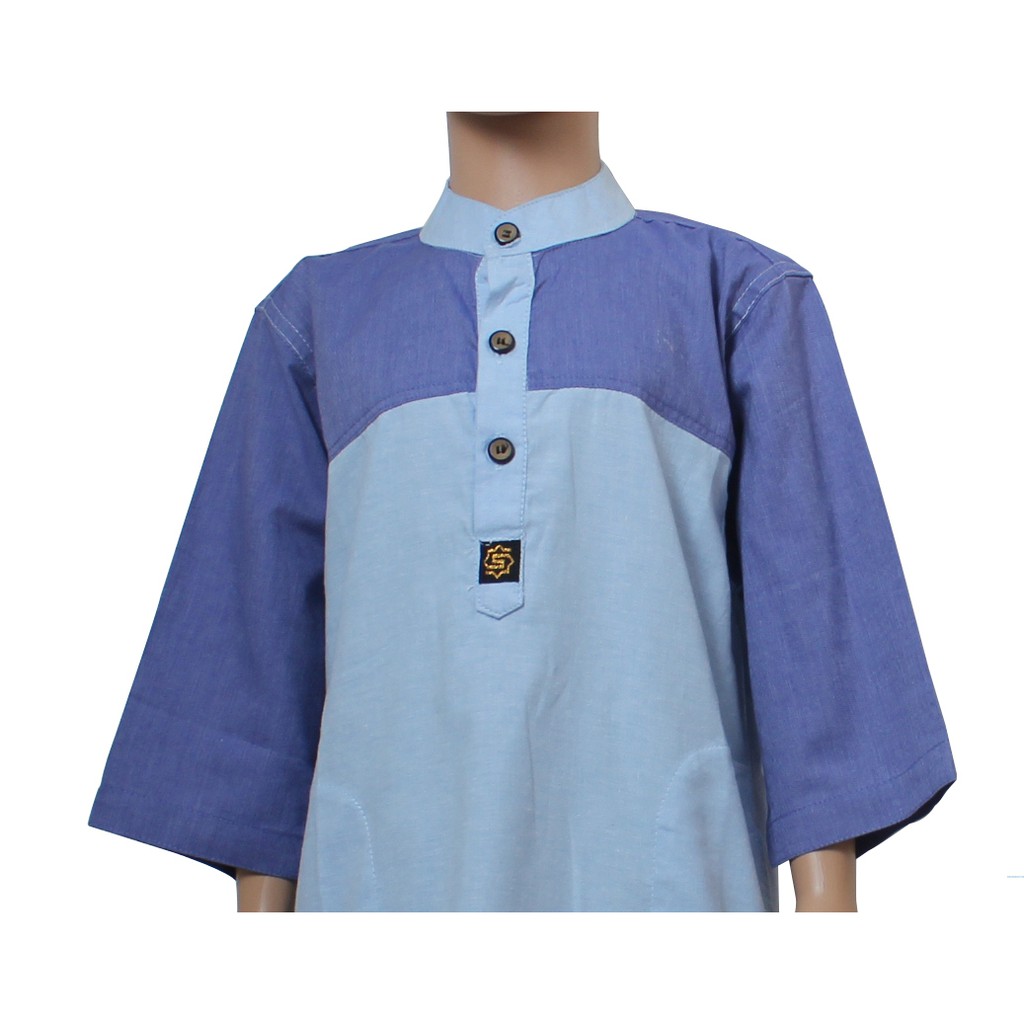 Koko kurta denim/Baju Muslim Anak Laki/Gamis Koko Anak/Baju Ngaji/Jubah Muslim Anak Anak/ Fashion