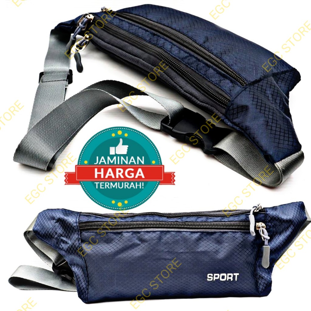 TAS PINGGANG WANITA OLAHRAGA SPORT NYLON IMPOR / WOMEN IMPORT SPORT NYLON WAIST BAG COLOR - 305/370