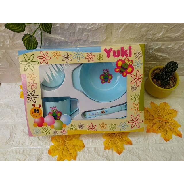 Baby yuki feeding set / set alat makan bayi / perlengkapan bayi murah / kado bayi
