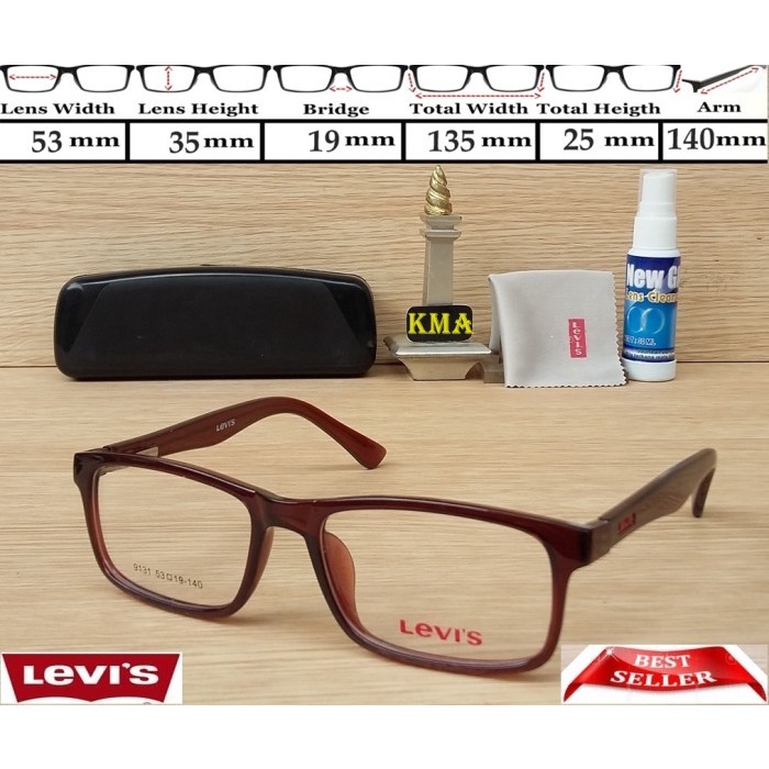 frame kacamata minus unisex levis - frame levis - kacamata minus levis