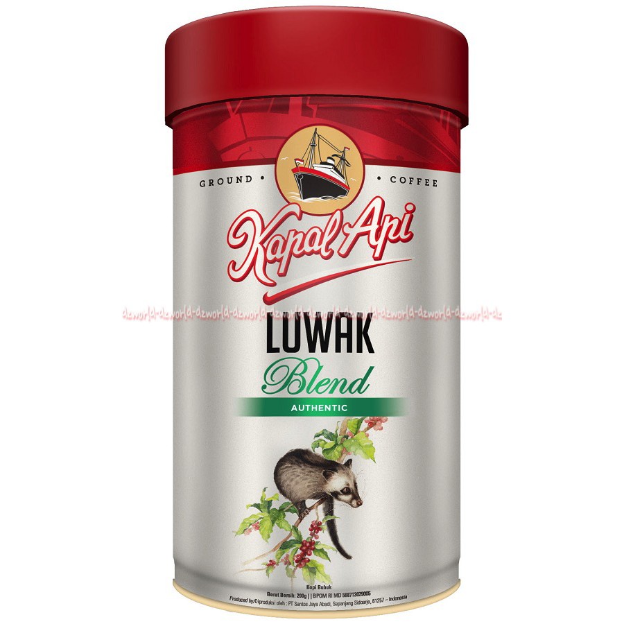 Kopi Kapal Api luwak Blend Kaleng 200gr Kopi di Giling Bubuk Kaleng Coffee Kapalapi