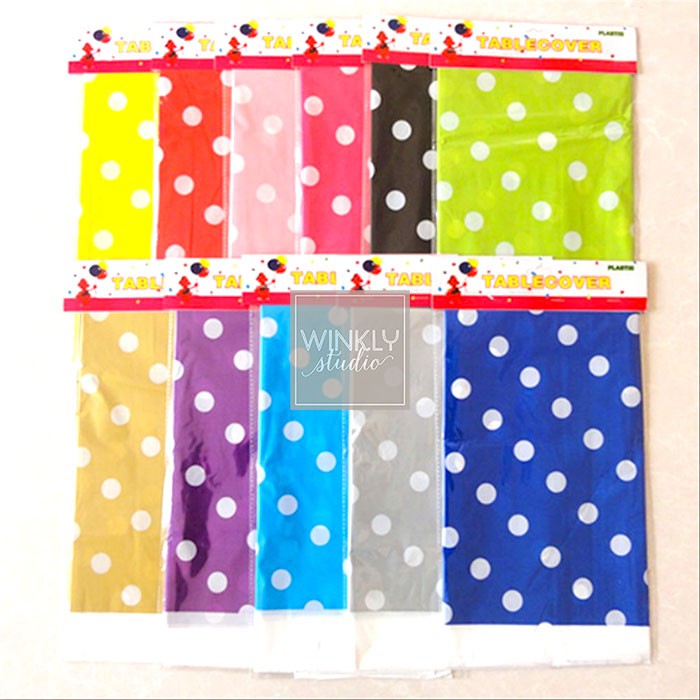 Taplak Meja Polkadot Table Cloth / Alas Meja Polka / Taplak Pesta Sweet Corner