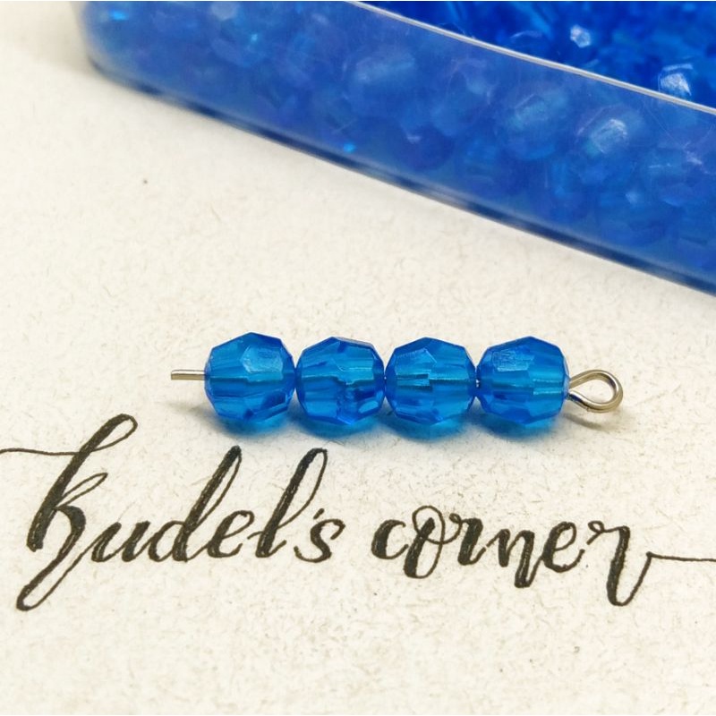 25gr manik kaca ACR segi ukuran 6mm