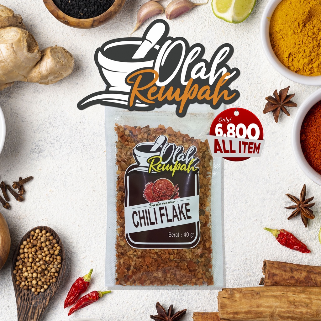 

[Olah Rempah] Chili Flakes Chilli Flakes Chili Powder Bumbu Masak Bumbu Penyedap