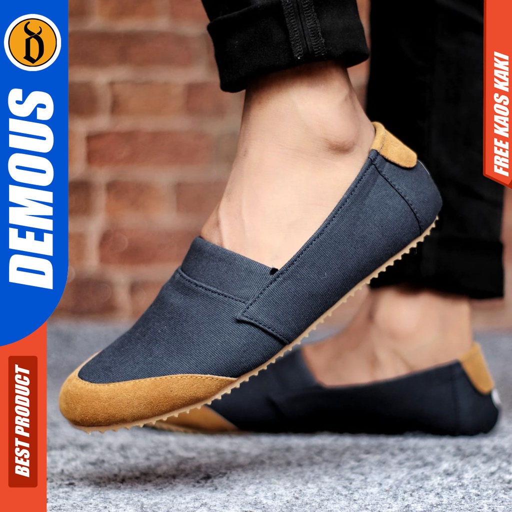 DEMOUS KENZ Sepatu Casual Slip On Slop Kasual Santai