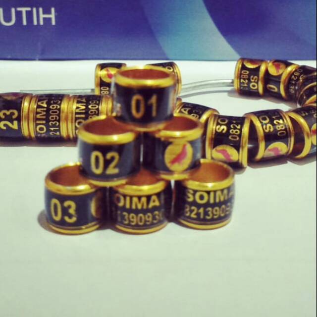 Ring merpati tipe roda transparan. Harga/25biji/1set.bisa pesan nama,no hp,no urut.