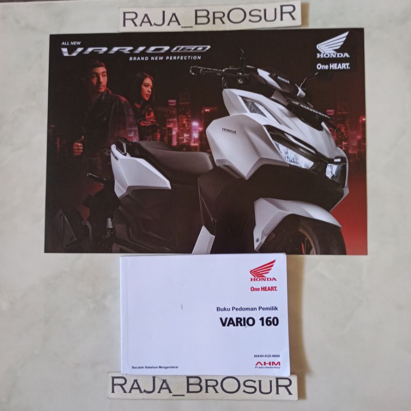 Buku pedoman pemilik/Manual Book + Poster brosur katalog flyer Honda Vario160 Vario 160 K2S 1Set