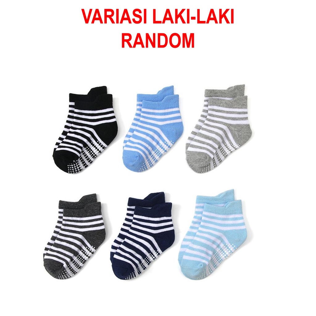 T&amp;Y Kaos Kaki Bayi Anti Slip Pendek Motif Polos 6479 Kaos Kaki Anak Perempuan Laki Laki Polos 3D 6480 Lucu Baby Socks Kids Cute Unik Anti Slip 6481 Murah Import