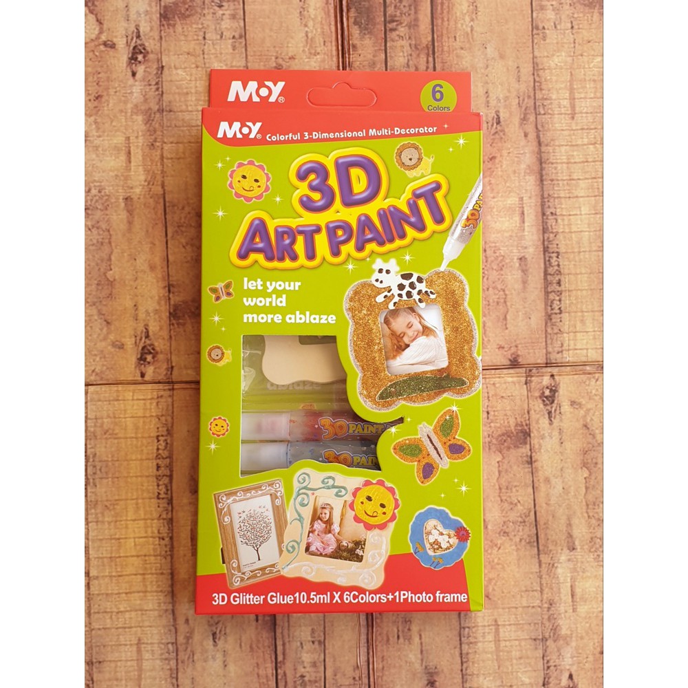 Mainan Edukasi DIY 3D Art Paint Glitter Glue MY 8107 Photo Frame