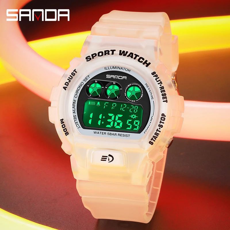 SANDA 2117 Jam Tangan Pria Digital Luminous Tali Rubber Shockproof Anti Air WATCHKITE WKOS