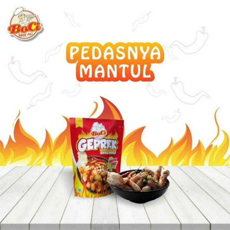 

Boci Bakso Aci Mantap Jiwa Geprek Extra Pedas