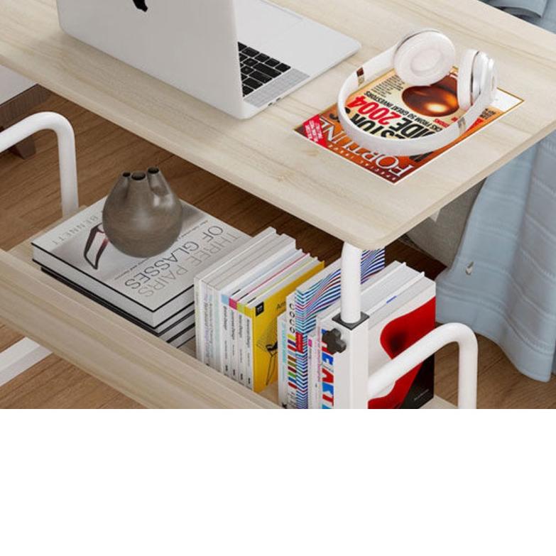 Meja Laptop Roda / Meja Belajar Lipat / Meja Lipat /Meja Portable / Meja Kerja / Meja Laptop Lipat M