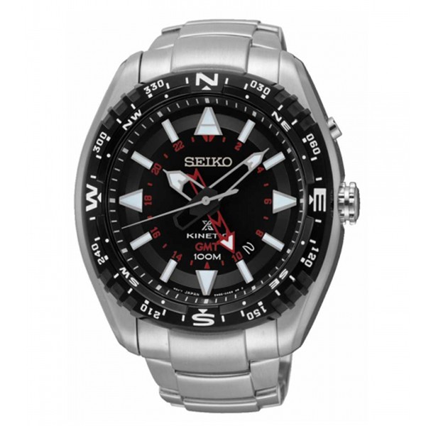 Jam Tangan Seiko Prospex SUN049P1 Land Kinetic GMT  Stainless Steel