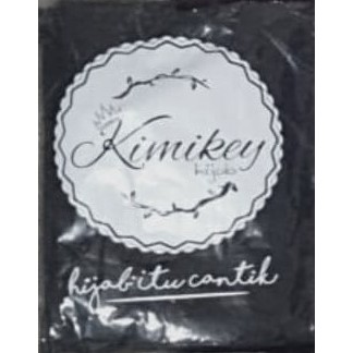 Jilbab Instan Jumbo Raya Ceruty 2 Layer By Kimikey-HITAM