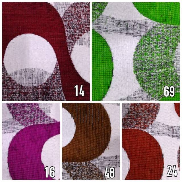 Kain Chenille Meubel Sofa / Kursi Motif Abstrak Modern - Alteo