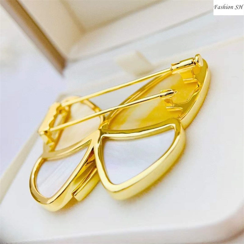 Bros Kupu-Kupu Bahan Alloy Hias Berlian Imitasi Untuk Wanita M70072