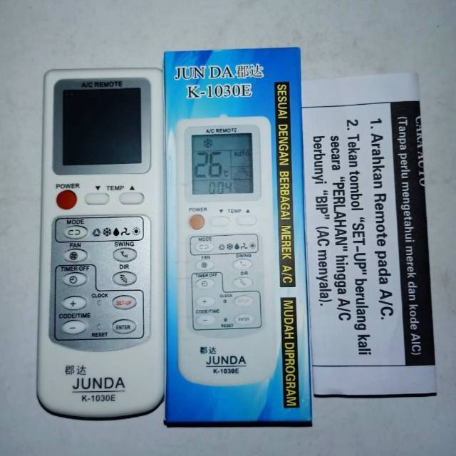 REMOTE AC MULTI K-1030E JUN DA BERBAGAI MERK AC 4000 KODE