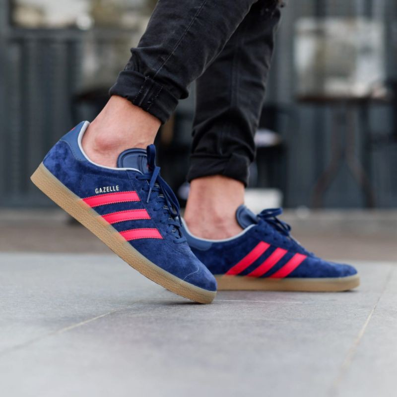 adidas gazelle blue and red