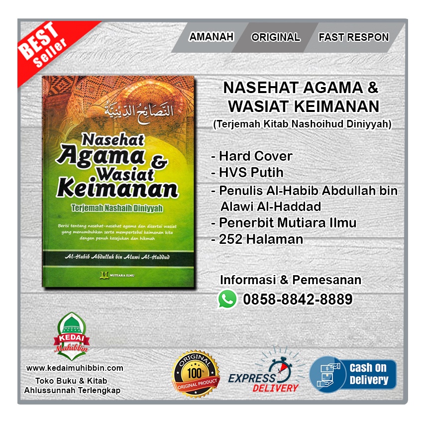 Jual Terjemah Nashoihud Diniyah Nasehat Agama And Wasiat Iman Karya