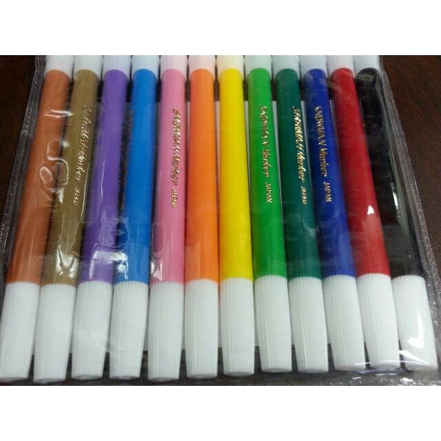 

tulis-alat-paket- spidol snowman 12 warna / 12 coloring markers -paket-alat-tulis.
