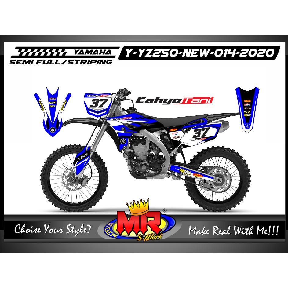 Decal stiker motor fullbody Yamaha YZ 250 F custom design maxdecal laminasi tebal 500 micron custom