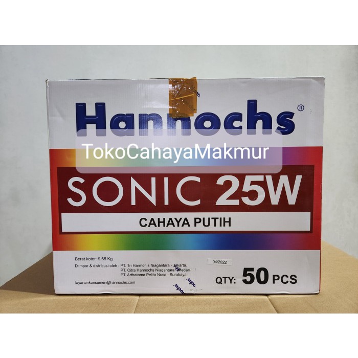 Lampu Bohlam LED Sonic 25w 25watt Hannochs Cahaya Putih 1 DUS 50Pcs