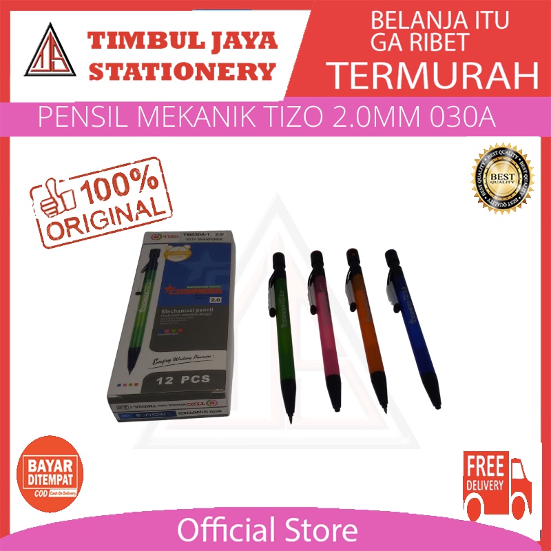 

Pensil mekanik 2.0 mm isi 12pcs mechanical pencil tizo body color TM-030A1-2 TM02930
