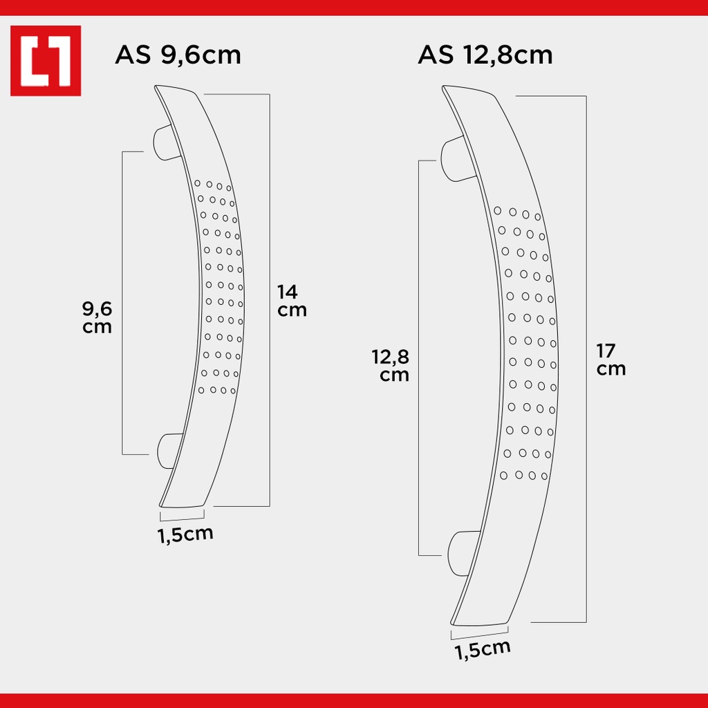 Tarikan Tebal Kokoh Padet Handle Gagang Laci Lemari - AS 96 / 128mm