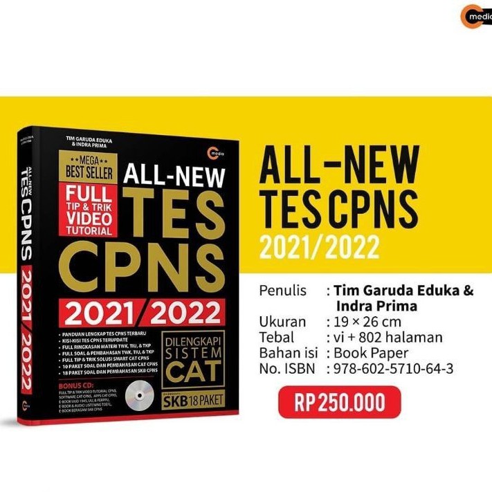 Ready Buku Cpns All New Panduan Resmi Tes Cpns Cat 2021 2022 Cd Shopee Indonesia