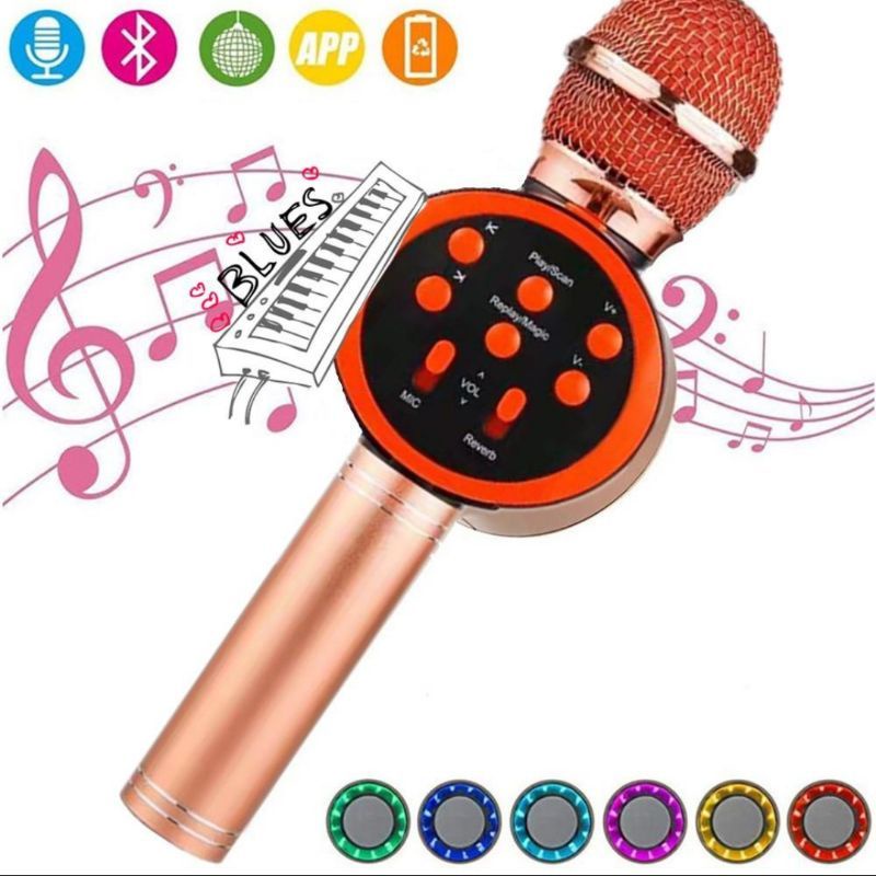 MIC KARAOKE Microphone LED RGB WSTER BLUETOOTH WIRELESS HIFI SPEAKER Karaoke